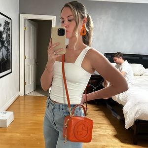 Orange Gucci GG Crossbody